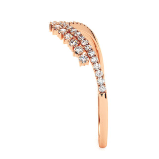 Demi-Alliance Trocadéro Haute Joaillerie, diamants de laboratoire, or rose 18 carats — Maison Laveran Paris