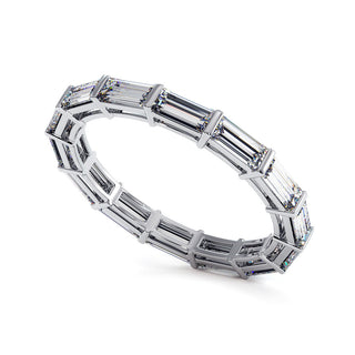 Alliance Concorde Diamants Baguettes, diamants de laboratoire, or blanc 18 carats ou platine 950 — Maison Laveran Paris