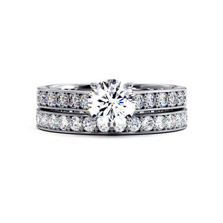 Alliance Georges V, diamants de laboratoire, or blanc 18 carats ou platine 950 — Maison Laveran Paris