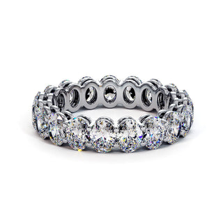 Alliance Montaigne Diamants Ovales, tour complet de diamants de laboratoire, or blanc 18 carats ou platine 950 — Maison Laveran Paris