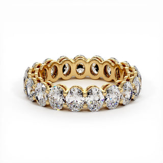 Alliance Montaigne Diamants Ovales, tour complet de diamants de laboratoire, or jaune 18 carats — Maison Laveran Paris