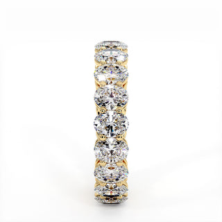 Alliance Montaigne Diamants Ovales, tour complet de diamants de laboratoire, or jaune 18 carats — Maison Laveran Paris
