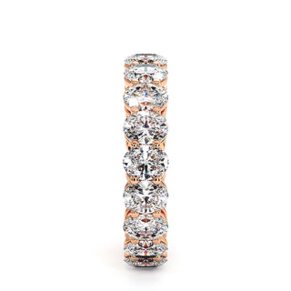 Alliance Montaigne Diamants Ovales, tour complet de diamants de laboratoire, or rose 18 carats — Maison Laveran Paris
