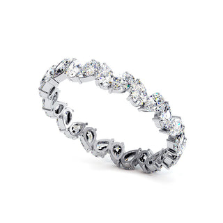 Alliance Montaigne Diamants Poires, tour complet de diamants de laboratoire, or blanc 18 carats ou platine 950 — Maison Laveran Paris