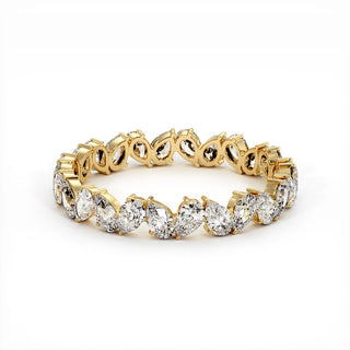 Alliance Montaigne Diamants Poires, tour complet de diamants de laboratoire, or jaune 18 carats — Maison Laveran Paris