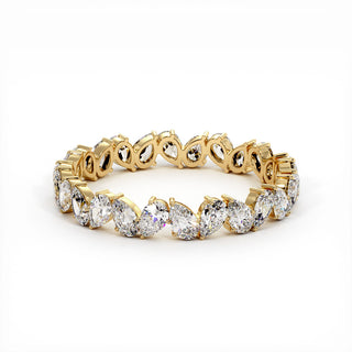 Alliance Montaigne Diamants Poires, tour complet de diamants de laboratoire, or jaune 18 carats — Maison Laveran Paris