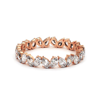 Alliance Montaigne Diamants Poires, tour complet de diamants de laboratoire, or rose 18 carats — Maison Laveran Paris