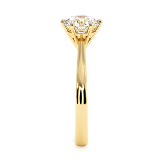 Bague Palais Royal, solitaire diamant de laboratoire, or jaune 18 carats — Maison Laveran Paris