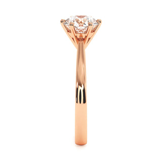 Bague Palais Royal, solitaire diamant de laboratoire, or rose 18 carats — Maison Laveran Paris