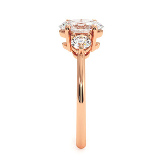 Bague Madeleine Diamant Ovale, diamants de laboratoire, or rose 18 carats — Maison Laveran Paris