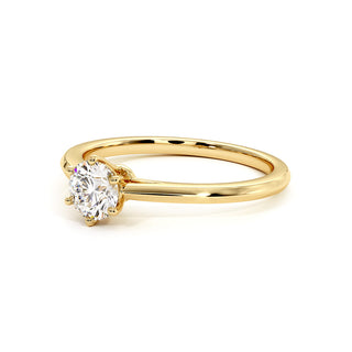 Bague Cambronne, solitaire diamant de laboratoire, or jaune 18 carats — Maison Laveran Paris