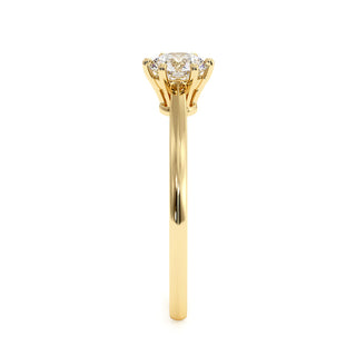 Bague Cambronne, solitaire diamant de laboratoire, or jaune 18 carats — Maison Laveran Paris