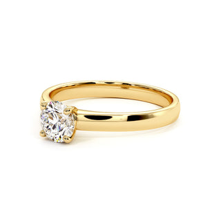 Bague Luxembourg, solitaire diamant de laboratoire, or jaune 18 carats — Maison Laveran Paris