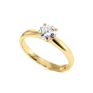 Bague Luxembourg, solitaire diamant de laboratoire, or jaune 18 carats — Maison Laveran Paris