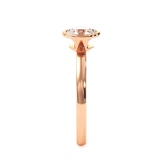 Bague Port Royal, solitaire diamant de laboratoire serti clos, or rose 18 carats — Maison Laveran Paris