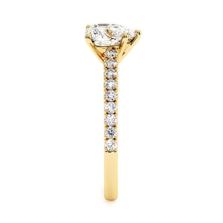 Bague Vendôme Diamant Cœur, diamants de laboratoire, or jaune 18 carats — Maison Laveran Paris