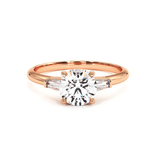 Solitaire Saint Paul, solitaire diamant de laboratoire, or rose 18 carats — Maison Laveran Paris