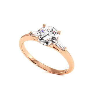 Solitaire Saint Paul, solitaire diamant de laboratoire, or rose 18 carats — Maison Laveran Paris