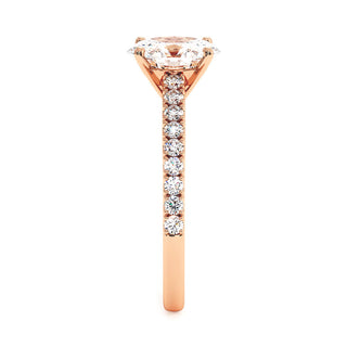 Bague Vendôme Diamant Ovale, diamants de laboratoire, or rose 18 carats — Maison Laveran Paris