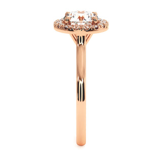 Bague Montmartre, halo de diamants de laboratoire, or rose 18 carats — Maison Laveran Paris