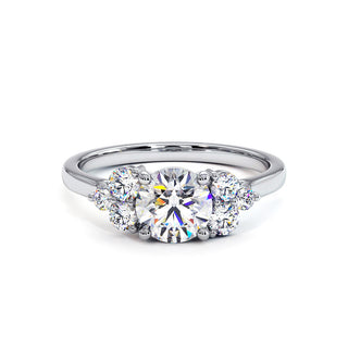 Bague Rivoli, trilogie de diamants de laboratoire, or blanc 18 carats ou platine 950 — Maison Laveran Paris