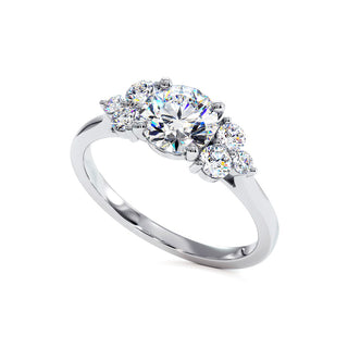Bague Rivoli, trilogie de diamants de laboratoire, or blanc 18 carats ou platine 950 — Maison Laveran Paris