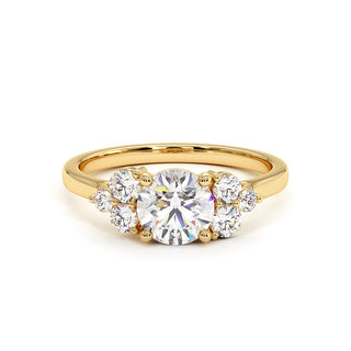 Bague Rivoli, trilogie de diamants de laboratoire, or jaune 18 carats — Maison Laveran Paris