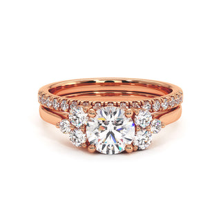 Bague Rivoli, trilogie de diamants de laboratoire, or rose 18 carats — Maison Laveran Paris