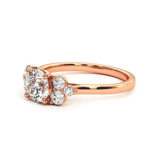Bague Rivoli, trilogie de diamants de laboratoire, or rose 18 carats — Maison Laveran Paris