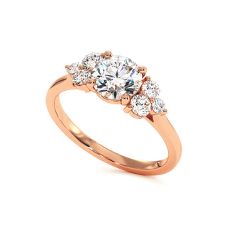 Bague Rivoli, trilogie de diamants de laboratoire, or rose 18 carats — Maison Laveran Paris