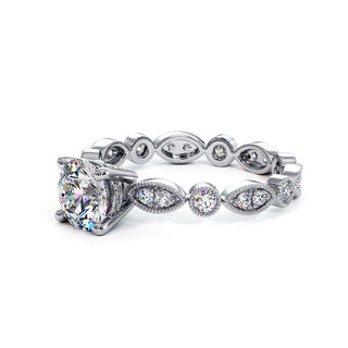 Bague Saint Honoré, diamants de laboratoire, or blanc 18 carats ou platine 950 — Maison Laveran Paris