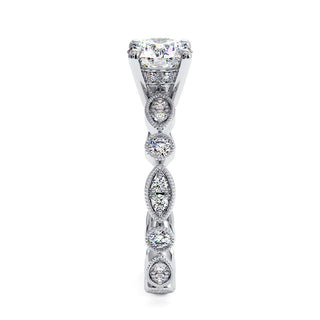 Bague Saint Honoré, diamants de laboratoire, or blanc 18 carats ou platine 950 — Maison Laveran Paris