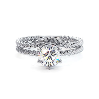 Bague Lafayette, solitaire diamant de laboratoire, or blanc 18 carats ou platine 950 — Maison Laveran Paris