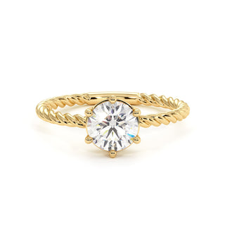 Bague Lafayette, solitaire diamant de laboratoire, or jaune 18 carats — Maison Laveran Paris