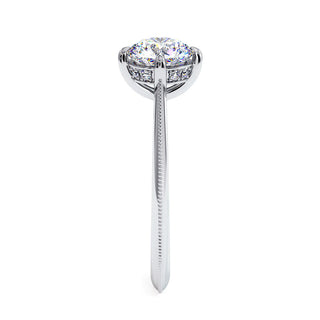 Bague Monceau, solitaire diamant de laboratoire, or blanc 18 carats ou platine 950 — Maison Laveran Paris