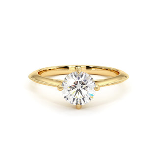 Bague Monceau, solitaire diamant de laboratoire, or jaune 18 carats — Maison Laveran Paris