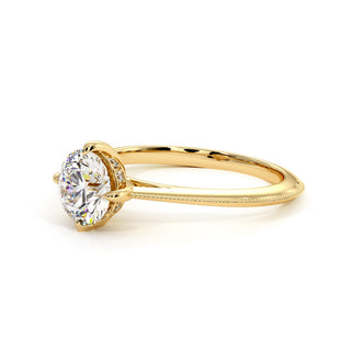 Bague Monceau, solitaire diamant de laboratoire, or jaune 18 carats — Maison Laveran Paris