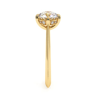 Bague Monceau, solitaire diamant de laboratoire, or jaune 18 carats — Maison Laveran Paris