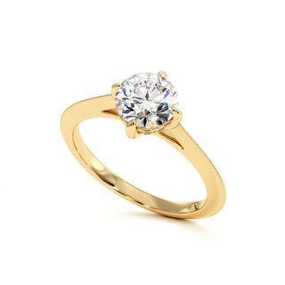 Bague Monceau, solitaire diamant de laboratoire, or jaune 18 carats — Maison Laveran Paris