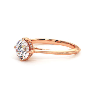 Bague Monceau, solitaire diamant de laboratoire, or rose 18 carats — Maison Laveran Paris