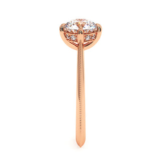 Bague Monceau, solitaire diamant de laboratoire, or rose 18 carats — Maison Laveran Paris