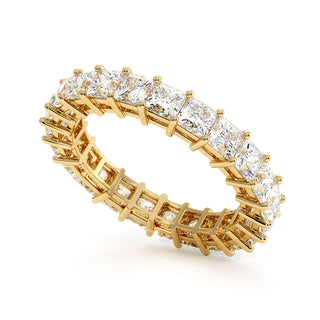 Alliance Montaigne Diamants Princesses, tour complet de diamants princesses de laboratoire, or jaune 18 carats — Maison Laveran Paris