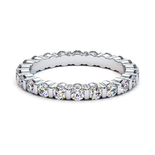 Alliance Montaigne Diamants Barrettes, tour complet de diamants de laboratoire sertis barrettes, or blanc 18 carats ou platine 950 — Maison Laveran Paris