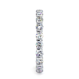 Alliance Montaigne Diamants Barrettes, tour complet de diamants de laboratoire sertis barrettes, or blanc 18 carats ou platine 950 — Maison Laveran Paris