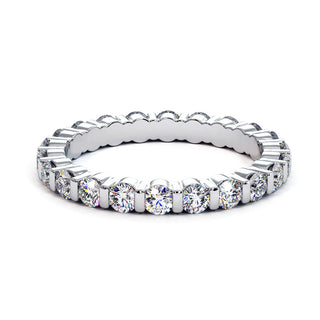 Alliance Montaigne Diamants Barrettes, tour complet de diamants de laboratoire sertis barrettes, or blanc 18 carats ou platine 950 — Maison Laveran Paris