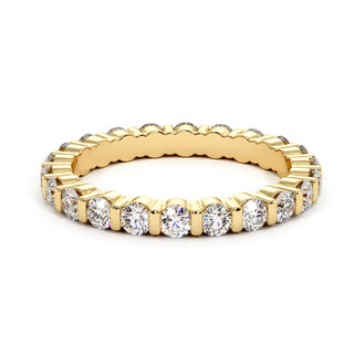 Alliance Montaigne Diamants Barrettes, tour complet de diamants de laboratoire sertis barrettes, or jaune 18 carats — Maison Laveran Paris