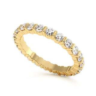 Alliance Montaigne Diamants Barrettes, tour complet de diamants de laboratoire sertis barrettes, or jaune 18 carats — Maison Laveran Paris