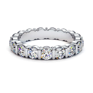 Alliance Montaigne Diamants Barrettes, tour complet de diamants de laboratoire sertis barrettes, or blanc 18 carats ou platine 950 — Maison Laveran Paris