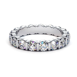 Alliance Montaigne Diamants Barrettes, tour complet de diamants de laboratoire sertis barrettes, or blanc 18 carats ou platine 950 — Maison Laveran Paris