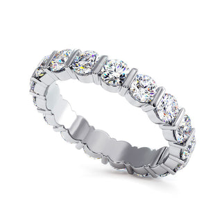 Alliance Montaigne Diamants Barrettes, tour complet de diamants de laboratoire sertis barrettes, or blanc 18 carats ou platine 950 — Maison Laveran Paris